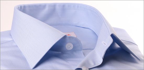 Camisa natté azul claro y blanco