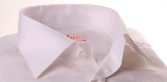 camisa de lino blanco