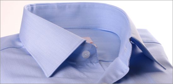 Light blue fil à fil shirt