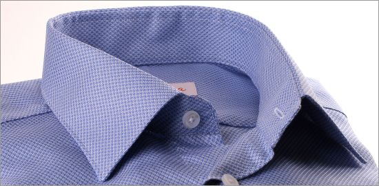 Chemise pied-de-poule bleu et blanc