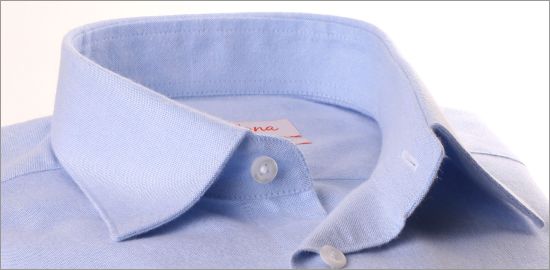 Light blue shirt in brushed cotton