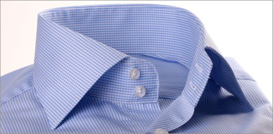 Camisa de algodón azul claro