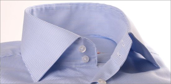 White and light blue natté shirt