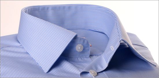 Blaues Gingham-Hemd