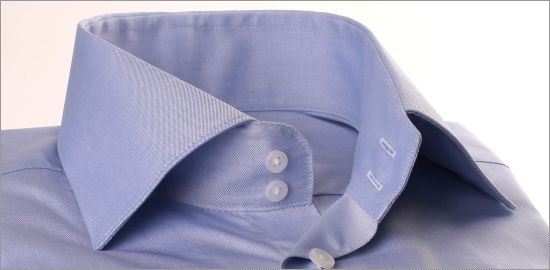 Chemise fin oxford bleu gris