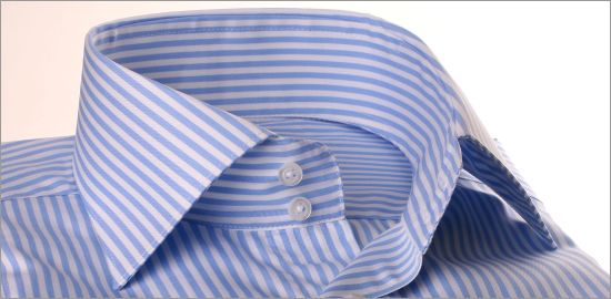 Blue and white striped shirt