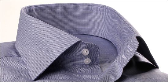 Camisa de gabardina azul oscuro