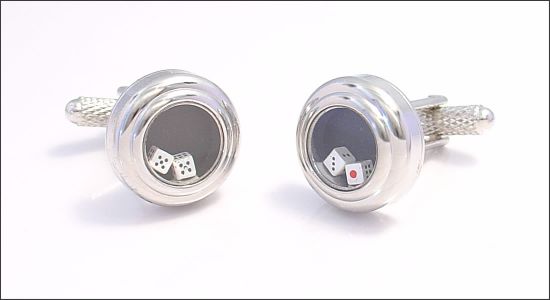 Bouton de manchette jeu de dés