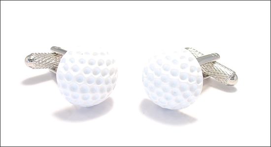 Weiß Golfball Manschettenknöpfe