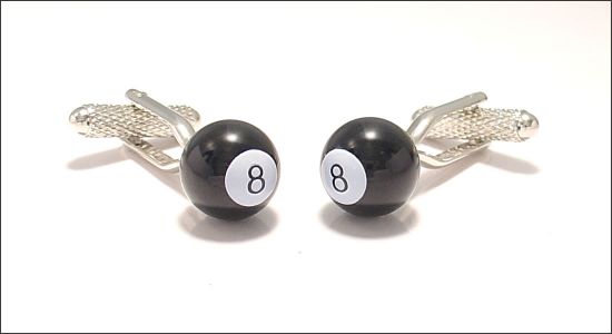 Bouton de manchette boule de billard