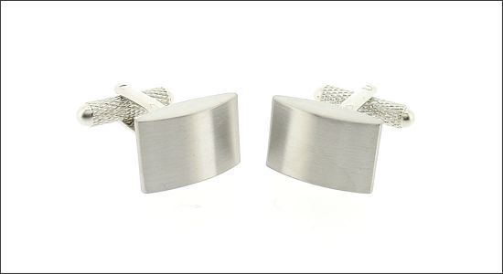 Curved and convex rectangular cufflinks