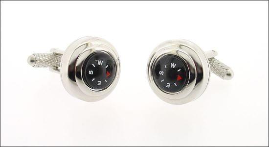 Boutons de manchette boussole 16mm