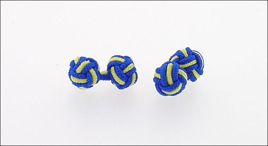 Passementerie bleue royal et jaune