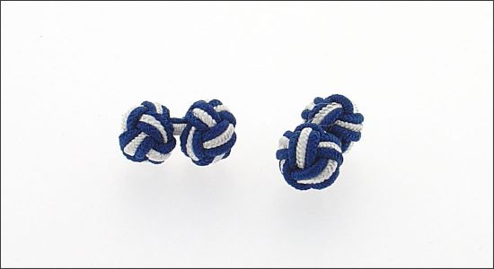 Passementerie bleue marine et blanche