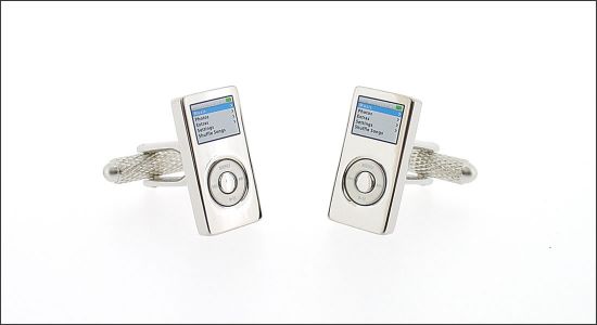 Bouton de manchette baladeur MP3