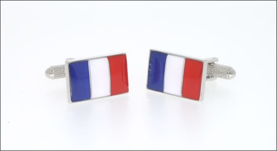 Boutons de manchette drapeau français