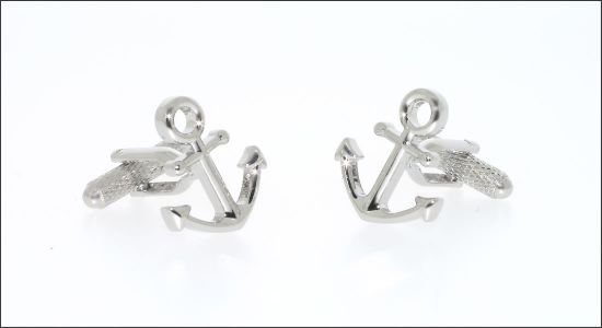 Boutons de manchette ancre de bateau