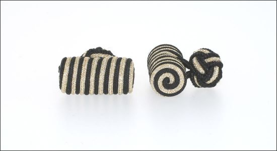 Passementerie noire et or