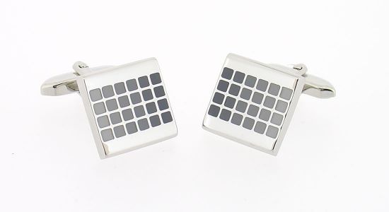 Grey square cufflinks