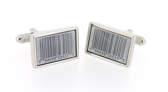 Boutons de manchette code barre