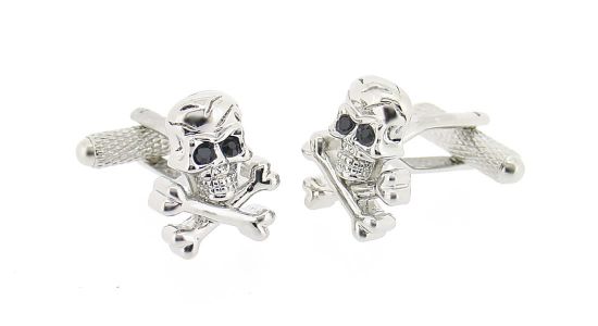 Boutons de manchette tête de mort 2