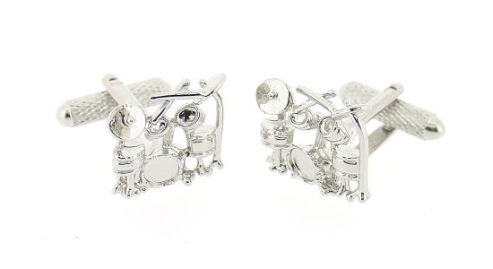 Boutons de manchette batterie - musique