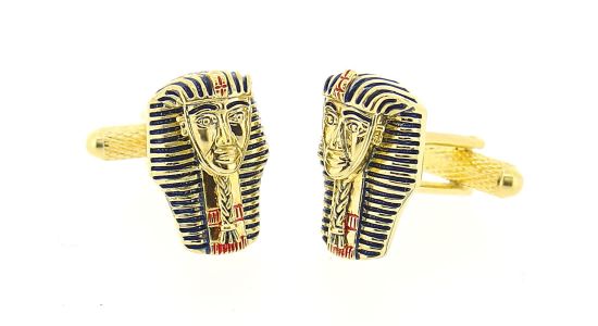 Boutons de manchette pharaon doré