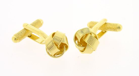 Gold Knoten Manschettenknöpfe