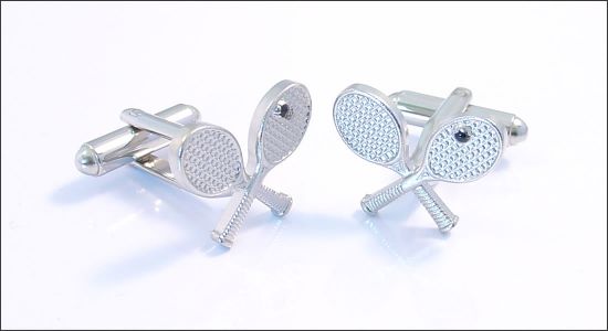Boutons de manchette raquettes de tennis