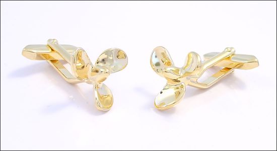 Gilded propeller cufflinks