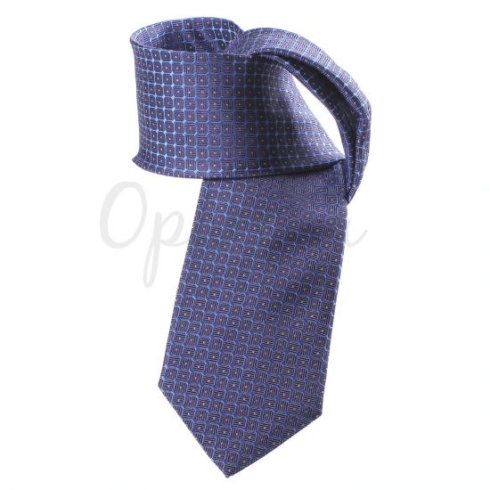 Cravate bleue foncée à carreaux bleus