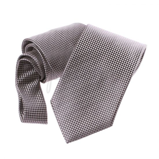Cravate faux-uni gris clair et gris foncé