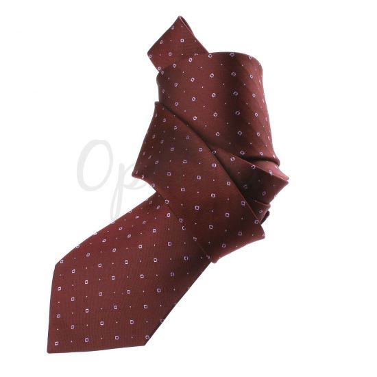 Brown with lilac patterns tie