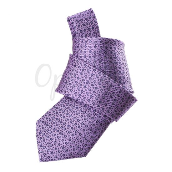 Cravate lilas à fleurs violettes