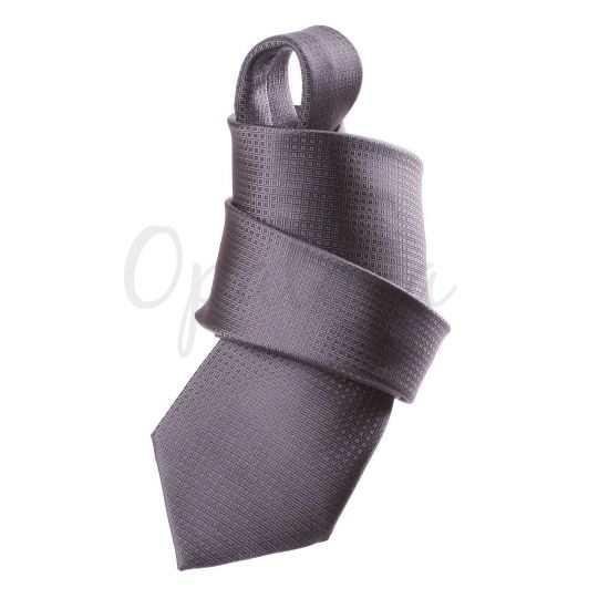 Cravate faux uni gris foncé