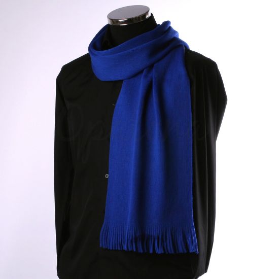 Azul eléctrico bufanda lana