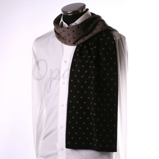 Bufanda de lunares negro y gris
