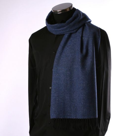 Blå fläckigt scarf
