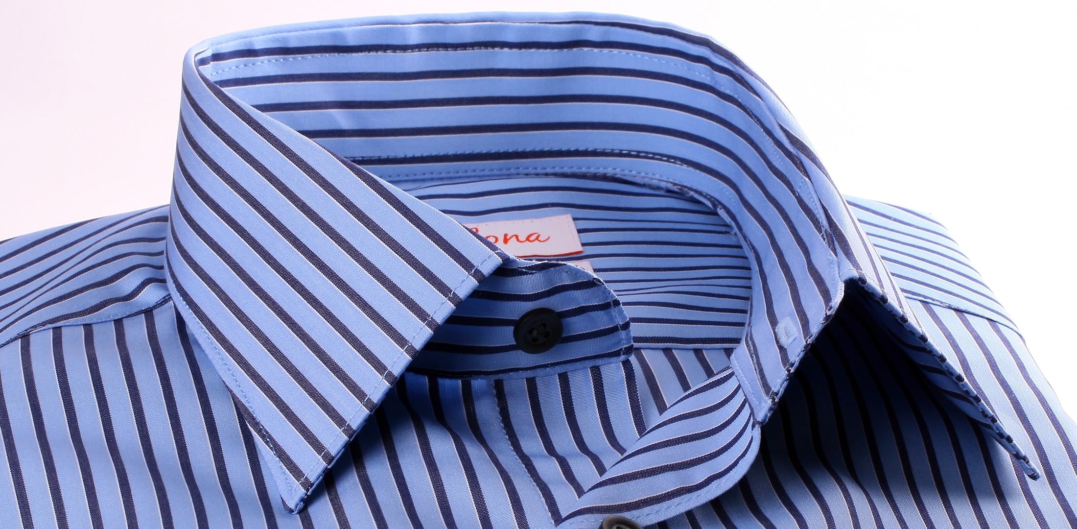 Chemise fille à rayures bleues et blanches