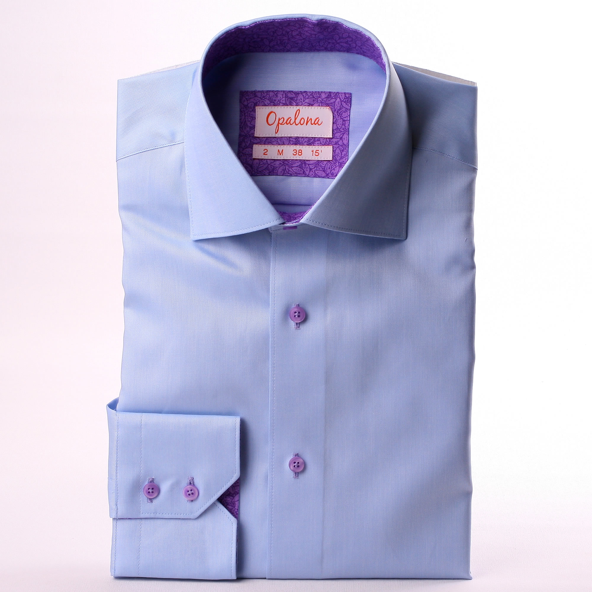 Chemise Tunique INC Bleu Clair à Motif Floral Noir - Taille L - Demi-manches - Occasion Bon état