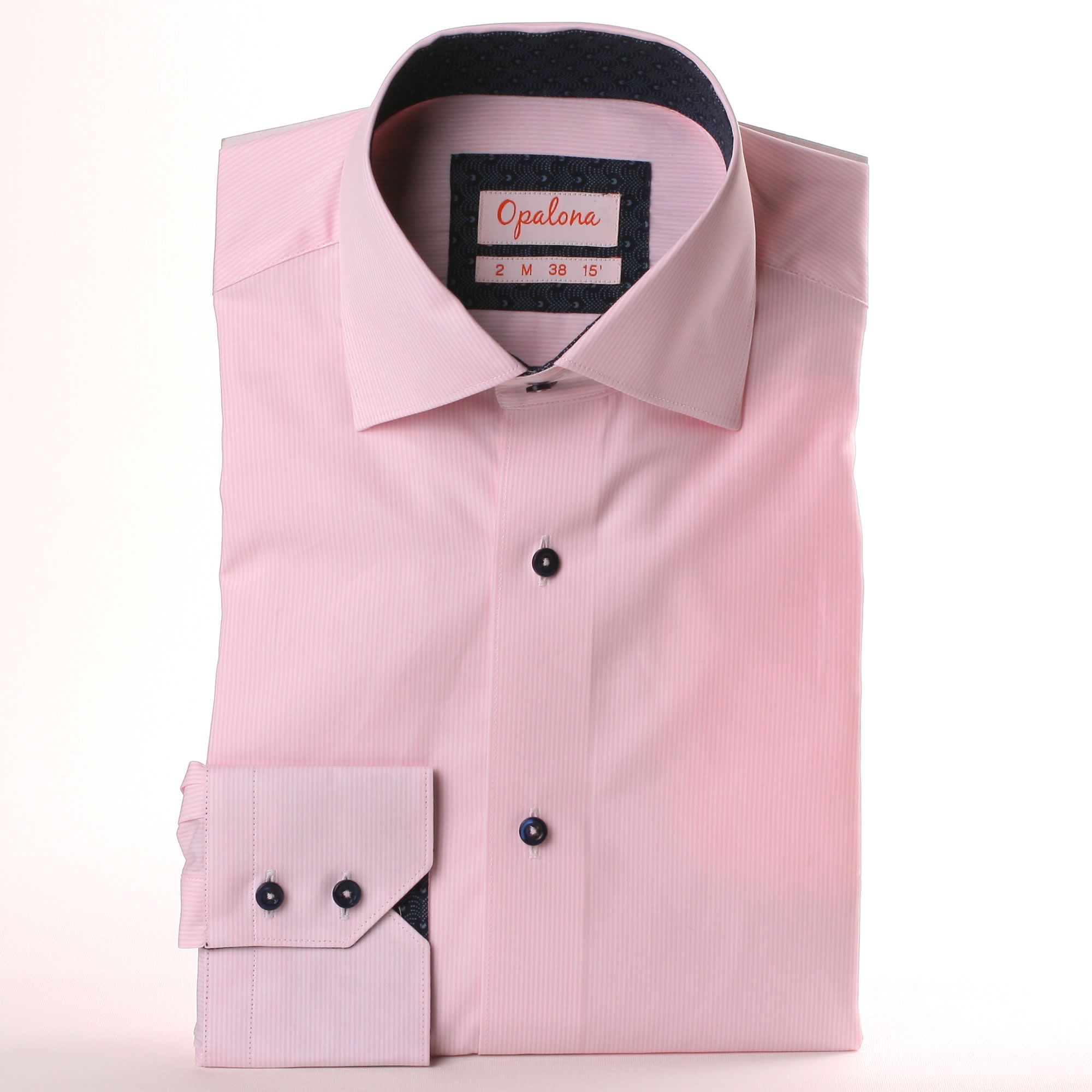 Chemise Talbots Rose/pêche à Rayures Noires - Col V, Manches 3/4, Taille M, Occasion Très Bon état